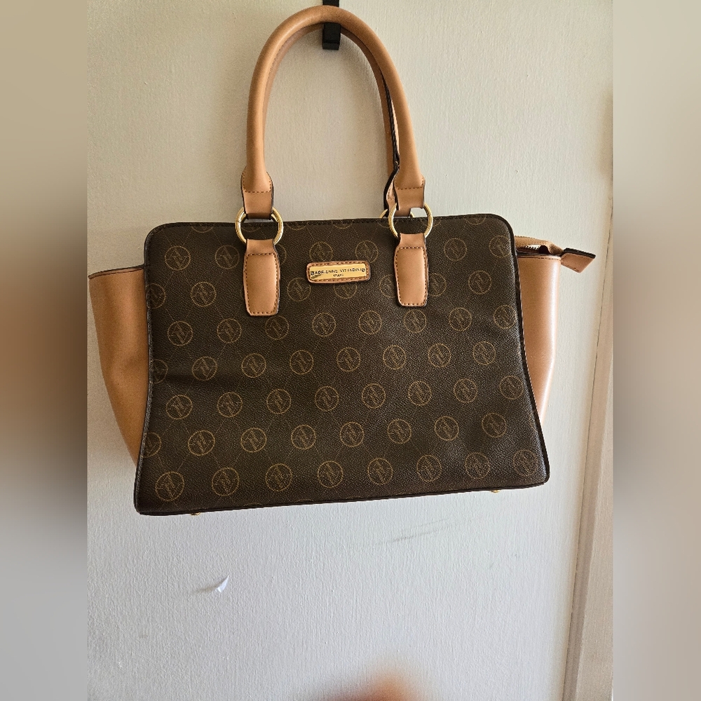 Adrienne Vittadini Studio The Signature Collection Satchel Double Handle Handbag